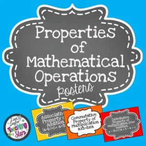 Properties of Mathematical Operations Posters