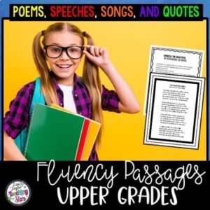 Reading Fluency Poems, Songs, & Quotes for Upper Grades / Digital Learning