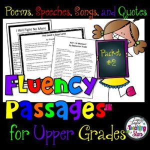 Reading Fluency Passages for Upper Grades Packet #2