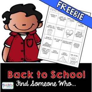 Back to School: Find Someone Who… Getting to Know Your Class