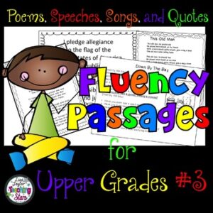Fluency Reading Passages for Upper Grades Packet #3