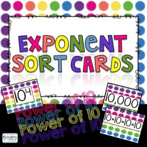 Exponent Sort Cards