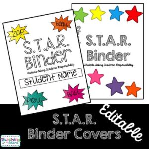 S.T.A.R. Binder Covers Editable