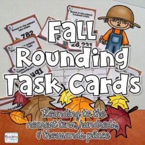 Fall Rounding Task Cards
