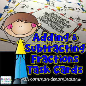 Adding and Subtracting Fractions with like Denominators Task Cards