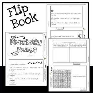 Divisibility Rules Flip Book