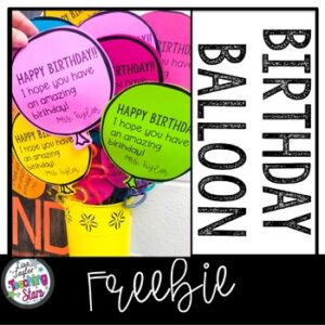 Birthday Balloon Freebie