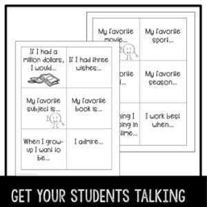 Back to School “Get to Know You” Activity