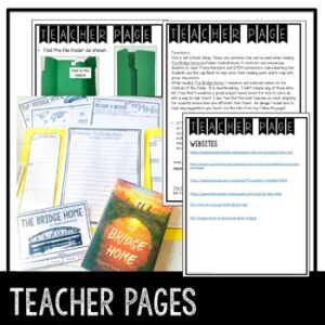 Novel Lapbook and STEM Activities to use with The Bridge Home