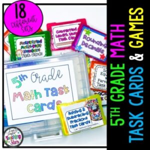 Math Task Cards | Math Centers | Math Games Bundle