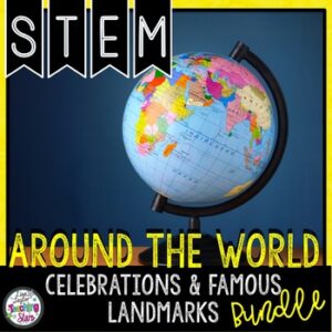 STEM  World Landmarks and Celebrations Activities Bundle Distance Learning
