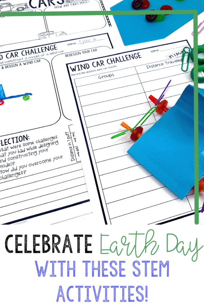 Earth Day stem activities pin image